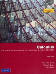 Calculus for business, economics, life sciences, and social sciences