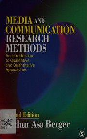 Media and communication research methods an introduction to qualitative and quantitative approaches