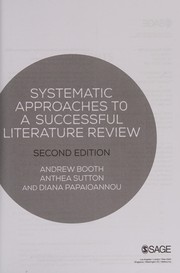 Systematic approaches to a successful literature review