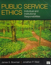 Public service ethics individual and institutional responsibilities