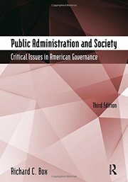 Public administration and society critical issues in American governance