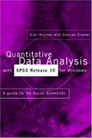 Quantitative data analysis with SPSS Release 10 for Windows a guide for social scientists