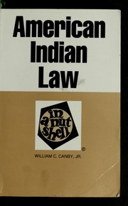 American Indian law in a nutshell