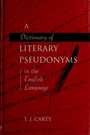 Dictionary of literary pseudonyms in the English language