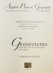 Applied physical geography geosystems in the laboratory