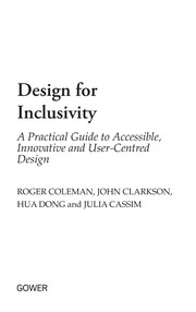 Design for inclusivity a practical guide to accessible, innovative and user-centred design