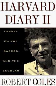 Harvard diary II essays on the sacred and the secular