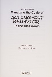 Managing the cycle of acting-out behavior in the classroom