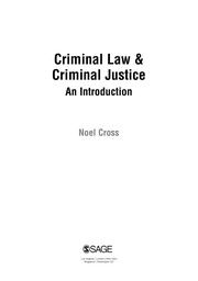 Criminal law & criminal justice an introduction