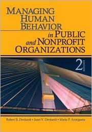 Managing human behavior in public & nonprofit organizations