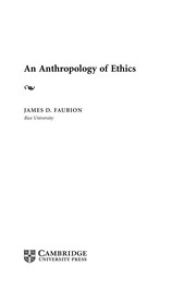 An anthropology of ethics