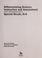 Differentiating science instruction and assessment for learners with special needs, K-8