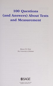 100 questions (and answers) about tests and measurement
