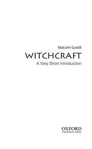 Witchcraft a very short introduction