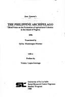 Jose Genova's The Philippine archipelago brief notes in the formation of agricultural colonies in the island of Negros, 1896