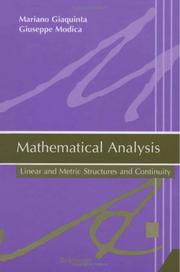 Mathematical analysis linear and metric structures and continuity
