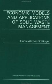 Economic models and applications of solid waste management