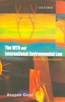 The WTO and international environmental law towards conciliation