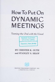 How to put on dynamic meetings teaming the oral with the visual