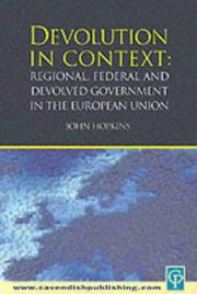Devolution in context regional, federal & devolved government in the member states of the European Union