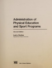 Administration of physical education and sport programs