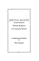 Spiritual register the news columns of Teodoro M. Kalaw in La Vanguardia, 1926-1927