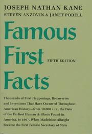 Famous first facts a record of first happenings, discoveries, and inventions in American history
