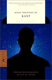 Basic writings of Kant