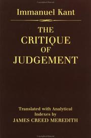 The critique of judgement