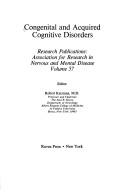 Congenital and acquired cognitive disorders