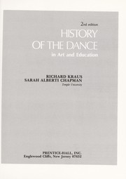 History of the dance in art and education