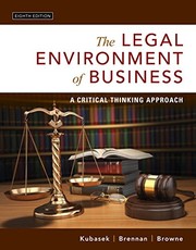 The legal environment of business a critical thinking approach