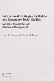 Instructional strategies for middle and secondary social studies methods, assessment, and classroom management