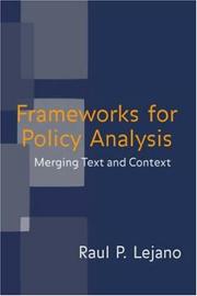 Frameworks for policy analysis merging text and context