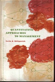 Quantitative approaches to management