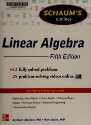 Schaum's outline of linear algebra