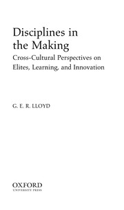 Disciplines in the making cross-cultural perspectives on elites, learning, and innovation