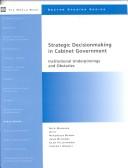Strategic decisionmaking in cabinet government institutional underpinnings and obstacles