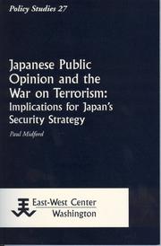 Japanese public opinion and the war on terrorism implications for Japan's security strategy