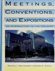 Meetings, conventions, and expositions an introduction to the industry