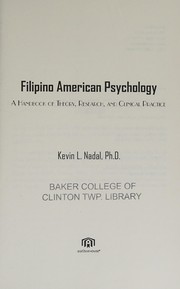Filipino American psychology a handbook of theory, research, and clinical practice