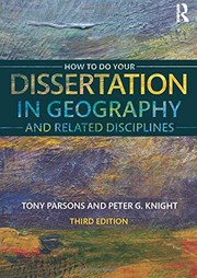 How to do your dissertation in geography and related disciplines