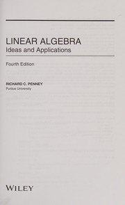 Linear algebra ideas and applications