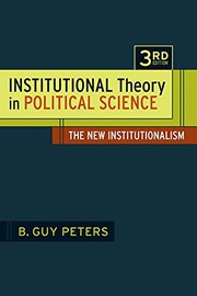 Institutional theory in political science the new institutionalism