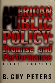 American public policy promise and performance
