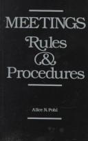 Meetings rules and procedures