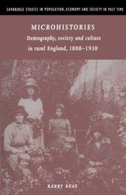 Microhistories demography, society, and culture in rural England, 1800-1930