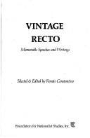 Vintage Recto memorable speeches and writings