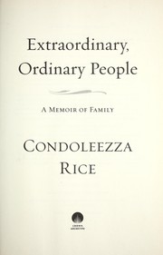Extraordinary, ordinary people a memoir of family