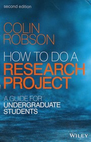 How to do a research project a guide for undergraduate students